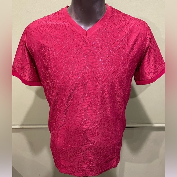 barabas Other - Barabas Men's wine V-Neck Shirt pullover modern fit graphic design